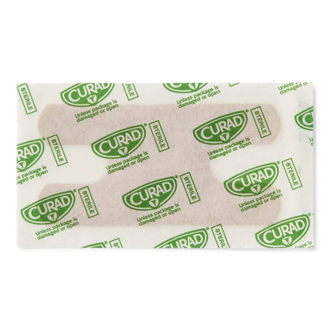 Real Deal Flex Fabric Adhesive Bandages For Knuckles 100 Count Box with soft nonstick pads shown on packaging.