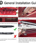Installation guide for Dark Smoked Lens Full LED Trunk Lid Center Mount Third Brake Light Bar for 2008-2016 Mitsubishi Lancer Evolution X.