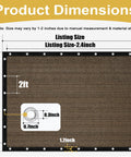 Custom 90 Percent Sun Shade Cloth With Grommets 8 By 12 Foot Pergola Shade Cover showing dimensions and grommet spacing.
