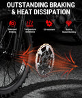 Beefy 220mm Front Disc Brake Rotor With 6-Hole Mount showing heat dissipation in MTB e-bike wheel for Talaria Sur Ron Segway