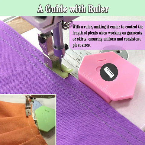 3PCS Magnetic Seam Guide For Sewing Machine, Multifunctional Polygonal Hemmer Guide With Scale used for edge binding alignment