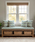 Custom Size Indoor Outdoor Bench Cushion With High Resilience Foam Waterproof Double Piping 90 Plus Colors To Choose From on window seat