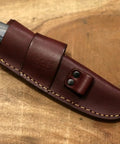Blue And White Micarta Handle D2 Tool Steel Tactical Knife For Hunting And Camping EDC With Full Tang Blade And Leather Sheath