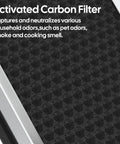Replacement Filter For MA-112 Compatible Systems, showing activated carbon layer for smoke and odor reduction