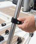Premium Boat Bimini Top Hardware Kit Featuring Eye End Cap, Jaw Slide Deck Hinge And Adjustable Plastic Marine Canopy Fittings Perfect For 22mm Tubing Upgrades On Any Vessel For Smooth Sailing Adventures; black clamp on 22mm stainless boat tube