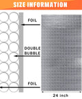 Garage Door Insulation Kit With 16 Double Bubble Panels And 100 Adhesive Tape, Reflective Aluminum Radiant Barrier Sheets diagram.