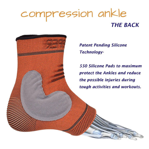 Compression Ankle Sleeve With Silicone Support For Plantar Fasciitis And Achilles Tendonitis Pain Relief That Kicks Foot Pain To The Curb Reduces Swelling And Prevents Ankle Injuries Great For Running Exercise And Daily Wear