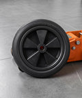Heavy Duty 7 Inch Solid Tire For Generator And Welder Flat Free Rubber Wheel With Anti Slip Grip, close-up view on flat surface.