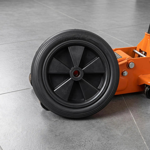 Heavy Duty 7 Inch Solid Tire For Generator And Welder Flat Free Rubber Wheel With Anti Slip Grip, close-up view on flat surface.