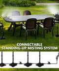 Outdoor Patio Standing Misters Portable Misting System For Cooling Your Yard 26.5 Foot Mist Line With 31.5 Inch Tall Water Mister