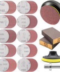 102 Pcs 40 To 800 Grit Angle Grinder Sanding Discs And Blocks 4 Inch With Upgraded Hook And Loop Backing Pad Three Eighths Inch