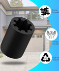 Garage Door Opener Screw Drive Coupler Kit 4 Pack For DIY Fix When Motor Runs But Shaft Won't Turn, black ABS coupler shown