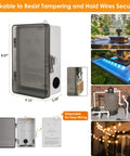 Beast Dual WiFi Pool Timer With Independent 120/277V Switches in outdoor use with pool, lights, and fountain control applications