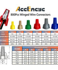 Killer 800 Piece Kit Of Winged Wire Nuts For Smooth Electrical Wiring and Quick Home Fixes Features Six Assorted Colors in a detailed guide.
