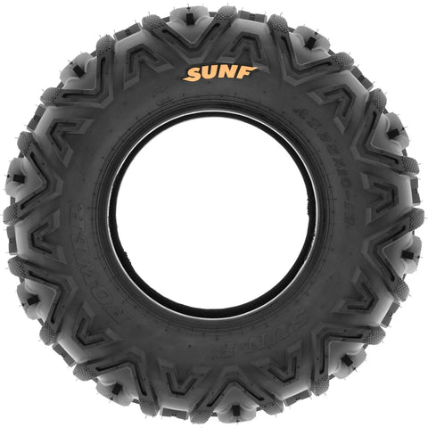 Single tire from Set Of 2 All Terrain ATV UTV Tires 25x10-12 6 Ply Tubeless With Power I Grippy Directional Knobby Tread