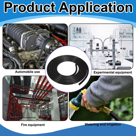 Universal Silicone Vacuum Hose 10 Ft Long, 5/32 Inch ID applications: automotive, experimental, fire, watering