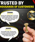 Heavy Duty 1/4-20 X 1 Inch Grade 8 Hex Head Bolt Quenched Tempered Alloy Steel design held in hand with customer testimonials.