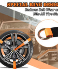 Four Pack 2 Inch by 96 Inch Orange Car Tie Down Straps for Trailers With Heavy Duty Chain Anchors, special ring design