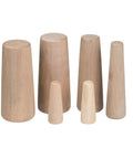 Emergency Stopgap Wood Plugs Set Half Inch To Two Inch Assorted Six Conical Plugs For Quick Leak Patch Waterproof Seal