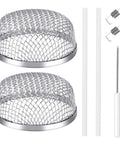 RV Furnace Vent Screen Kit For Camper With Stainless Steel Mesh Screens And Bug Screen Covers, tools included