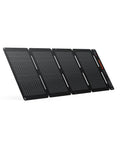 40W Air Foldable Solar Panel Kit with Book Sized PERC Bifacial Cells shown unfolded, highlighting its lightweight design for rooftop or camping use.