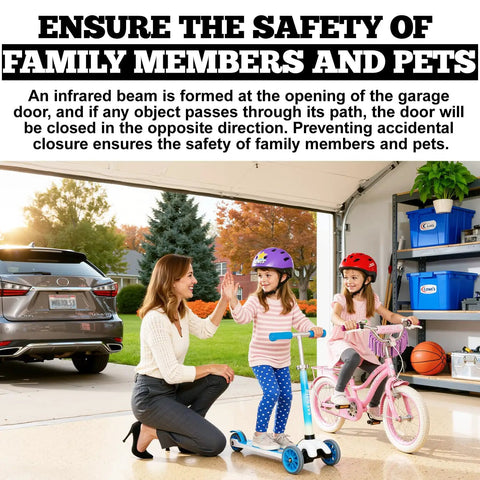 Garage Door Safety Sensor Replacement Kit For Genie And Overhead Door Openers Made After 1993 Includes Sender Receiver And Mounting Brackets For Reliable Beam Safety And No Fuss Install With Auto Reversal