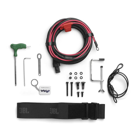 Installation accessories for RallyBar XL 35 Inch Bluetooth Outdoor Vehicle Soundbar with Built In 300W RMS Class D Amplifier.
