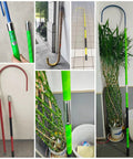 Pro Grade Insulated Rescue Pole Six Point Five Ft High Voltage Rescue Hook visible in various angles and settings