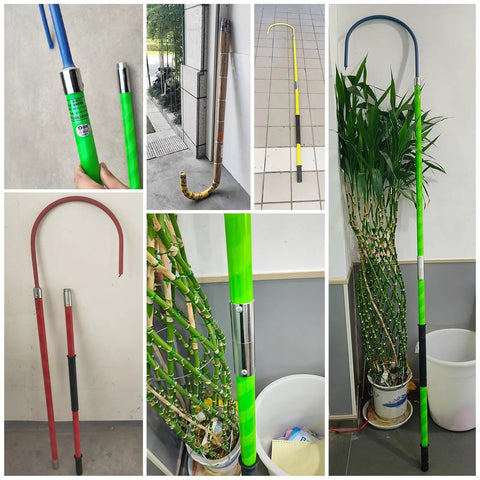 Pro Grade Insulated Rescue Pole Six Point Five Ft High Voltage Rescue Hook visible in various angles and settings