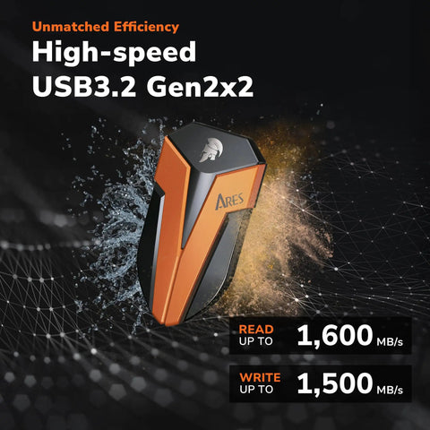 External 4TB SSD Portable Drive With USB 3.2 Gen 2x2 Type C OTG Support Rugged IP67 Waterproof Shock Resistant