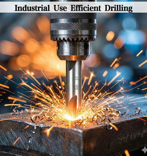 Heavy Duty Center Drill Bit Set 7 Piece M2 High Speed Steel Countersink Bits with 60 Degree Point drilling metal with sparks