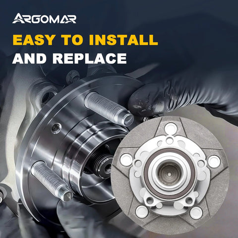 2-Pack Front Wheel Hub And Bearing Assembly For Ford Transit 2015-2019 Vans ABS 5 Lug Pair Fits Transit 150 250 350 And 350 HD