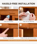 Installation steps for 100 Piece Felt Cabinet Door Bumpers Self Adhesive Soft Close Absorb Impact And Reduce Noise 0.4 Inch Diameter 0.17 Inch Thick