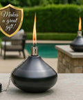 Citronella Tabletop Torch Candles For Outdoor Patio And Deck 30oz Stainless Steel Mosquito Repellent Torches In Black Finish