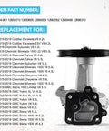 TAUTOY vacuum pump with belt pulley, metal housing, side view for GM 4.3L-6.2L engines