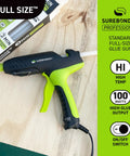 Black and green 100 Watt High Temperature Heavy Duty Hot Glue Gun For Packaging Woodworking DIY Repairs And Crafts Beast Pro