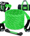 Kinetic Recovery Rope 1 Inch By 30 Foot Green Heavy Duty Snatch Strap With Two Soft Shackles For Off Road Trucks SUVs Jeeps ATVs