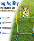 Two Pack Dog Agility Jump Set With Adjustable PVC Hurdles For Small And Medium Dogs Portable Easy To Assemble No Tools Needed