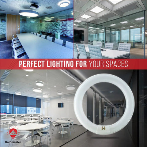 12 Inch Round T9 Fluorescent Circline Light Bulb 32W Killer Bright Cool White 4100K FC12T9 CW installed in various ceilings