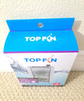Packaging of CN-S Corner Filter Cartridges 3 Pack for Aquariums, showing a white box with Top Fin branding and blue top flap.