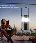 Four Pack Solar Camping Lanterns USB Rechargeable LED Lanterns Portable Battery Powered Lights With Three Modes