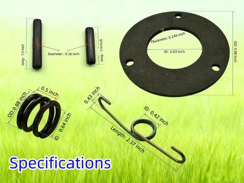 Specifications of All In One Clutch Rebuild Kit With Friction Disc, Compression Spring, Throw Out Bearing And Spiral Roll Pins