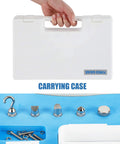 Pro Grade 100 Pound Push Pull Force Gauge With Calibration Certificate Tough ABS Shell Precise 0.5 Pound Resolution 10mm Stroke Great For Tension And Compression Testing Backed By Real Tech Support carrying case with foam inserts and accessories