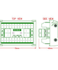 Heavy Duty DIN Rail Mount Terminal Block Distribution Module 30A 300V 2x12 Screw Terminals Dual Row Power Distribution Block