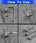 Depth Stop Collar Set For Drill Bits 3 To 16 Millimeters, 12-Piece Stainless Steel Kit use and components with hex wrenches