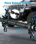 Heavy Duty Metal Shovel Mount For Roof Rack And Truck Bed, Axe Shovel Holder For Jeep Offroad UTV ATV, Quick Fist Rubber Clamp Wall Mounting Brackets Kit Grey with thick rubber gasket shown on Jeep