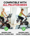 Replacement Seat And Handlebar Slide Adjustment Handles L Handle For All Peloton Bikes 2 Pack Heavy Duty Aluminum Upgrade Fits Original Peloton Bike Bike Plus And Cross Training Bike in use