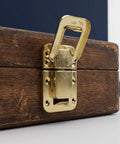 Retro Vintage Toggle Hasp Latches 5 Pcs Antique Rustic Box Buckle Lock Clasp Set For Wooden Trunks Chests on wooden box.