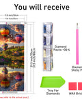 5D Landscape Diamond Painting Kit For Adults With Hot Air Balloon Scene Full Round Drill Crystal Art DIY Craft Cross Stitch Embroidery For Home Wall Decor And Office Space 11.81x31.5 Inches
