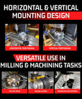 4 Inch Rotary Table For Milling Machines Dual Mount With 65mm Centering Chuck Back Plate T Nuts And 4 T Slots Pro Grade Precision Tool For Metalworking And Woodworking horizontal and vertical mounting